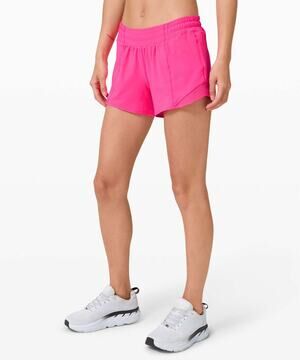 Lululemon Hotty Hot Short Ii Women's Size 6 Pink Zip Pockets Pull on Stretch